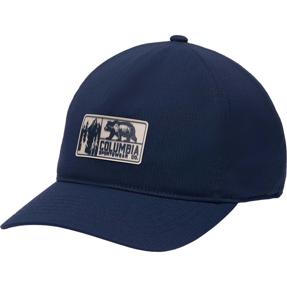 Image of Columbia Alta Crest 3D Stretch Snapback Hat Collegiate Navy/Columbia Bear Rectangle, One Size