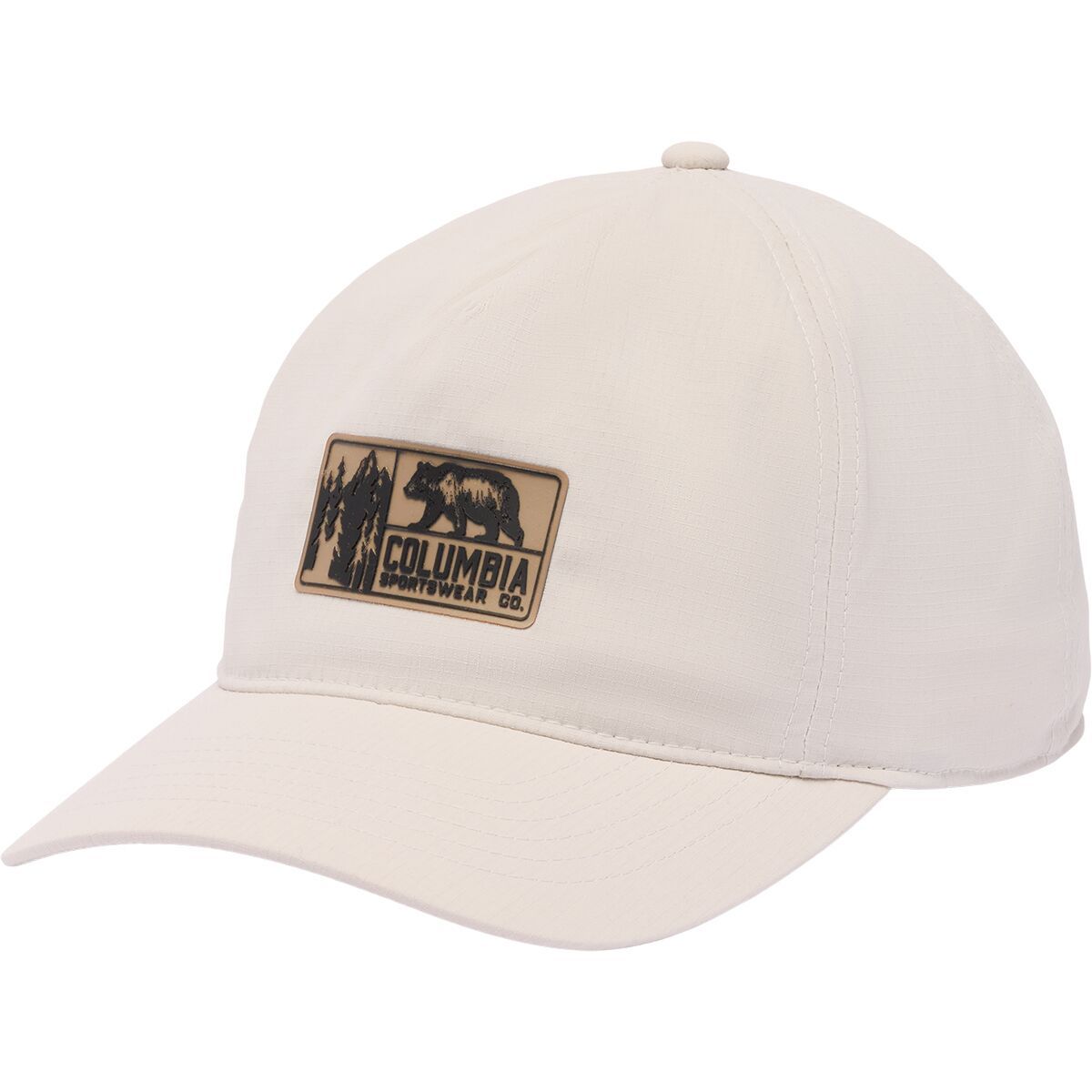 Image of Columbia Alta Crest 3D Stretch Snapback Hat Dark Stone/Columbia Bear Rectangle, One Size