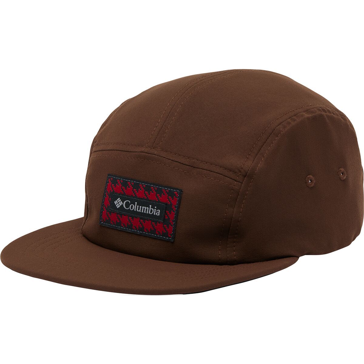 Image of Columbia Creek Side 5 Panel Hat Tobacco/Houndstooth Patch, One Size