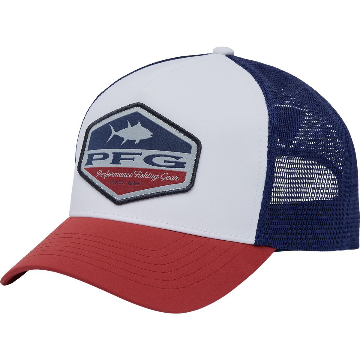 Image of Columbia PFG Big Haul Snapback Hat White/Dusty Crimson/Nightshade, One Size