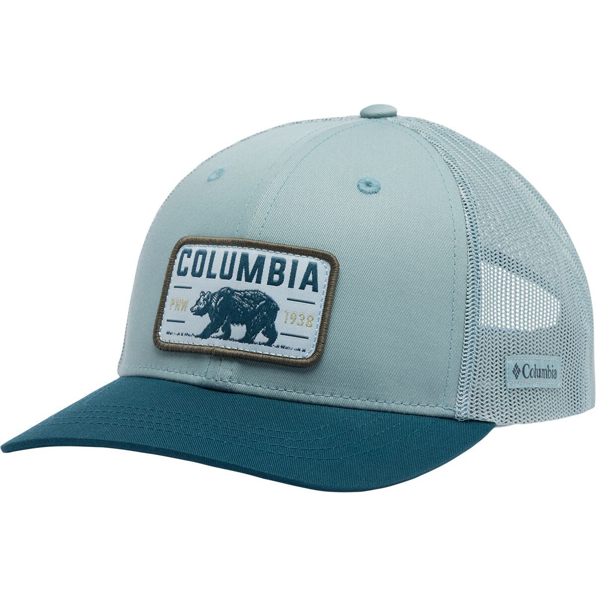 Image of Columbia Snapback Hat - Kids' Crushed Blue/Everblue/Bear, One Size