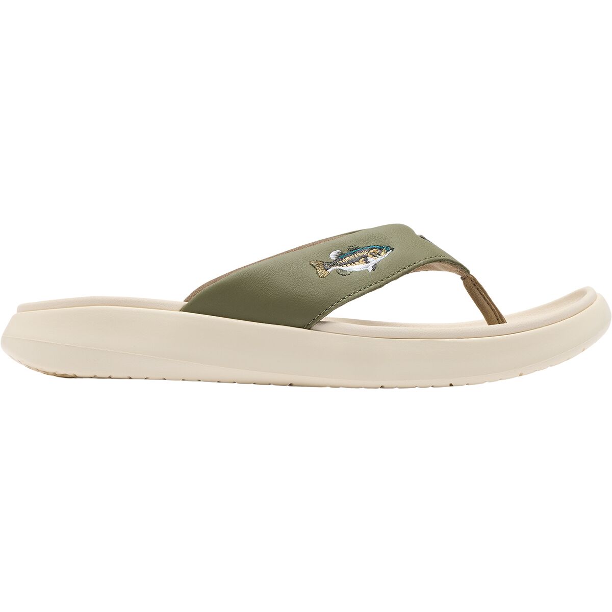 Image of Columbia Boatside Fish Flip Flop - Men's Cypress/Wet Sand, 12.0