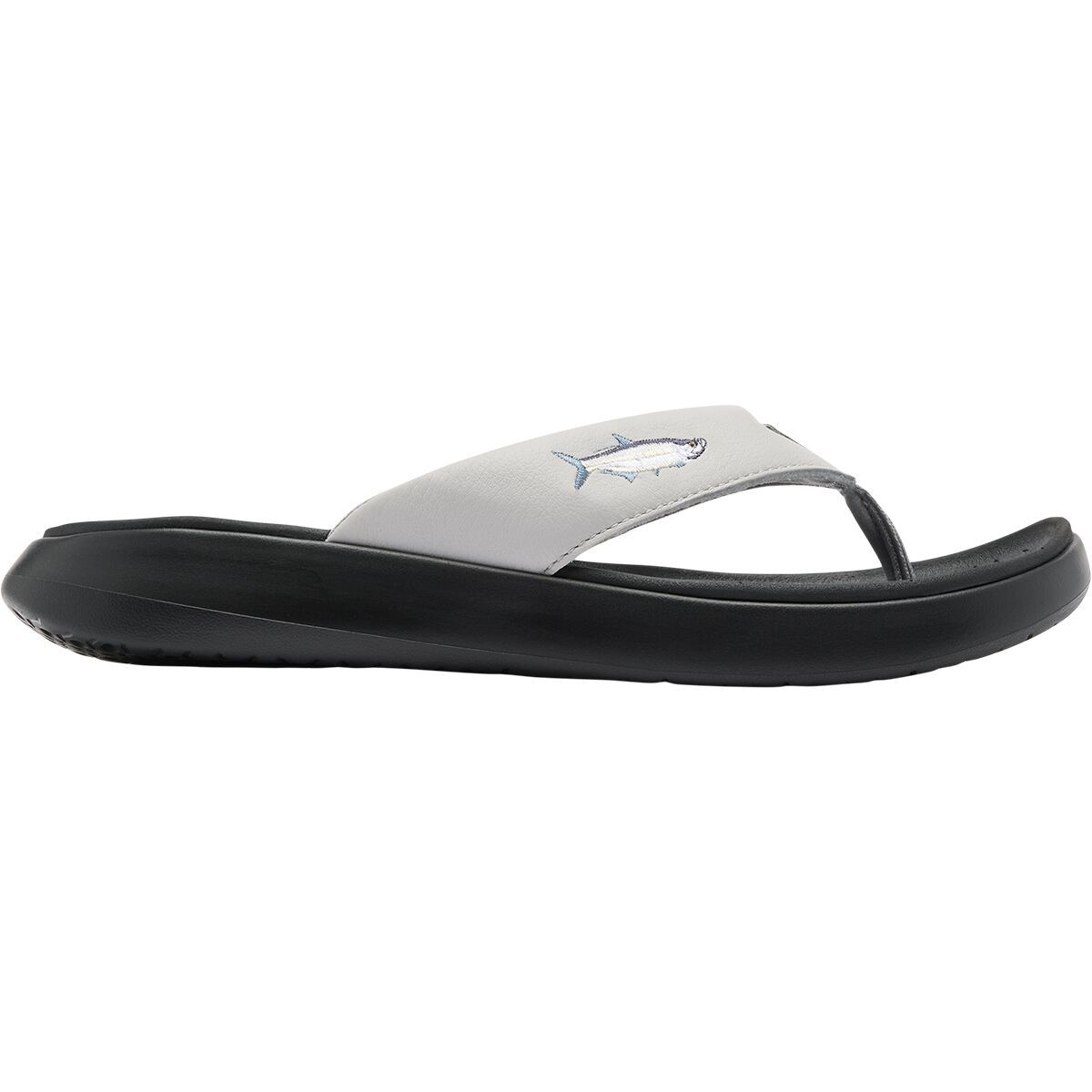 Image of Columbia Boatside Fish Flip Flop - Men's Grey Ice/Black, 10.0