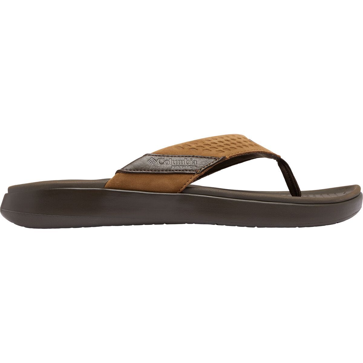 Image of Columbia Boatside Lea Flip Flop - Men's Tundra/Light Brown, 12.0