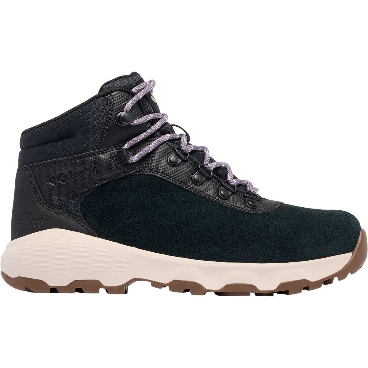 Image of Columbia Newton Wander Mid Hiking Shoe - Women's Black/Granite Purple, 8.5