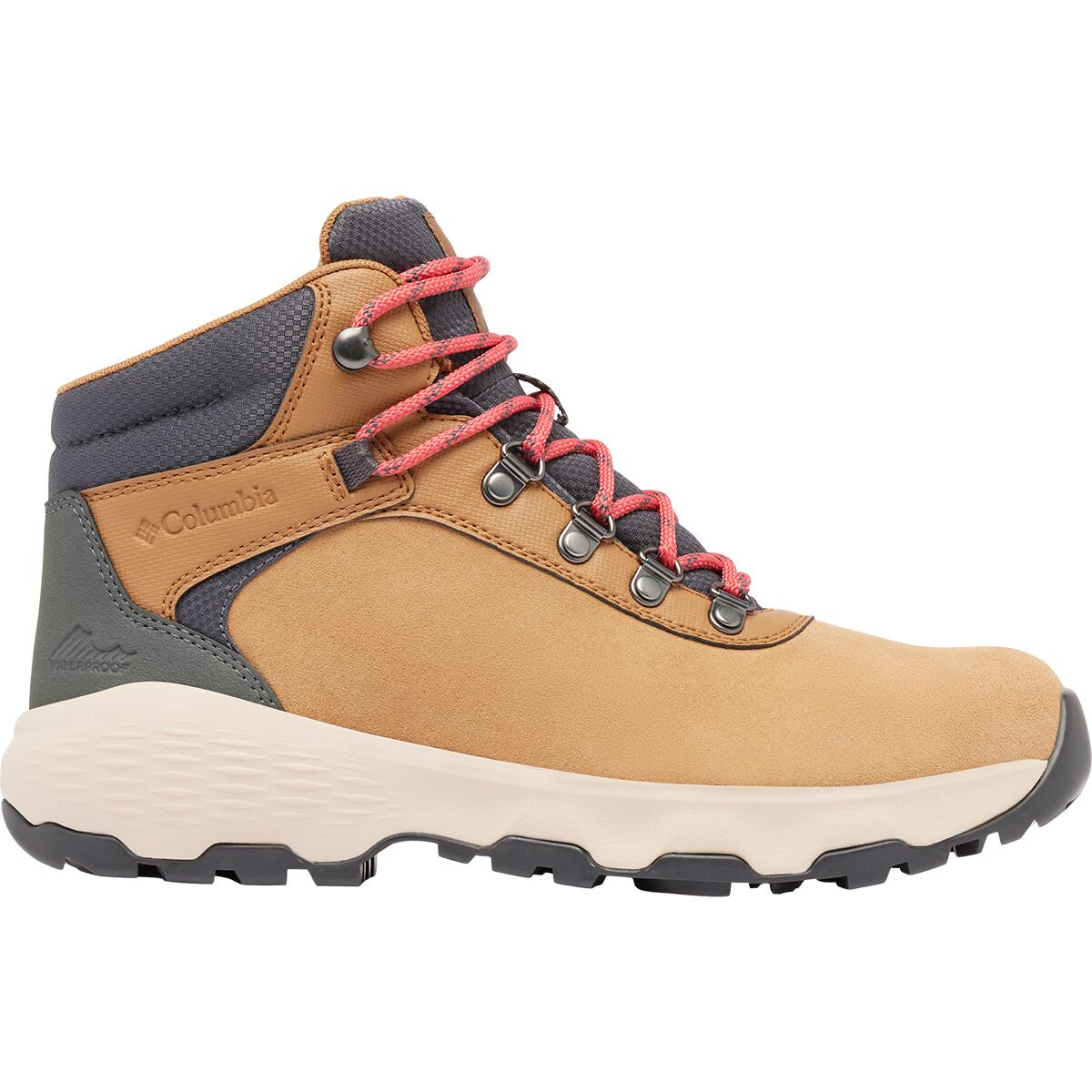 Image of Columbia Newton Wander Wide Hiking Boot - Women's Elk/Sunset Red, 8.5