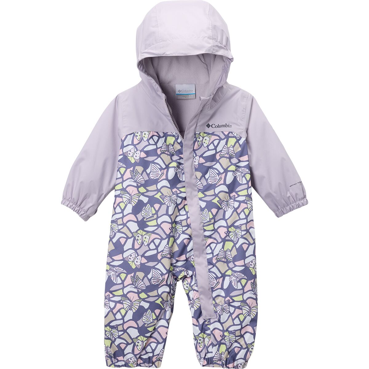 Image of Columbia Critter Jitters III Rain Suit - Infants' Stormwatch Fly High/Lavender Pearl, 6/12M
