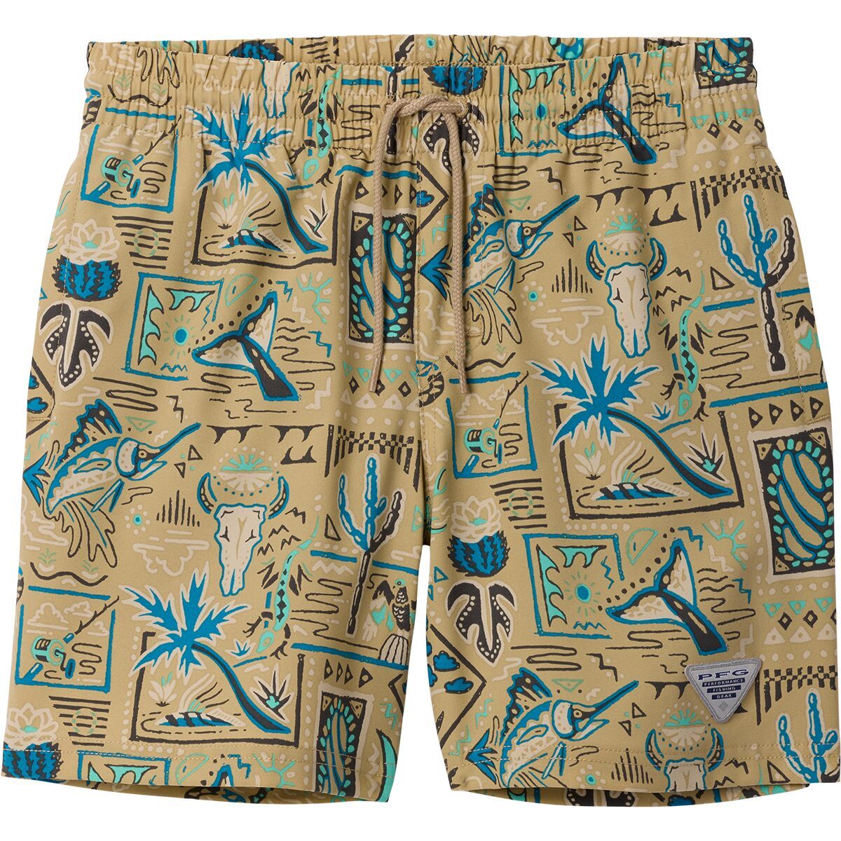 Image of Columbia PFG Rambler Printed Water Short - Boys' Beach Bajabound, L