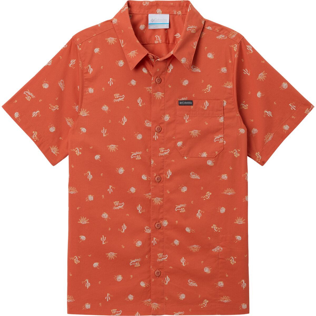 Columbia Rapid Rivers Printed Short-Sleeve Shirt - Boys' Tuscan Deserted, L