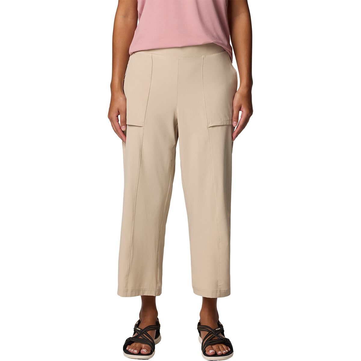 Image of Columbia Boundless Beauty II Wide Capri - Women's Ancient Fossil, S