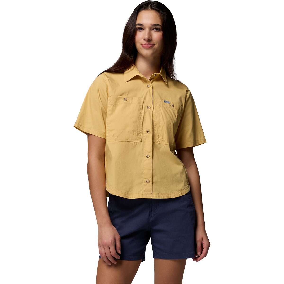 Columbia Brea Falls Woven Short-Sleeve - Women's Sand Dune, L
