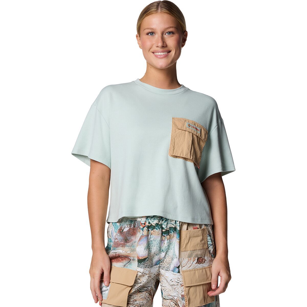 Columbia Cove Beach Cropped Pocket T-Shirt - Women