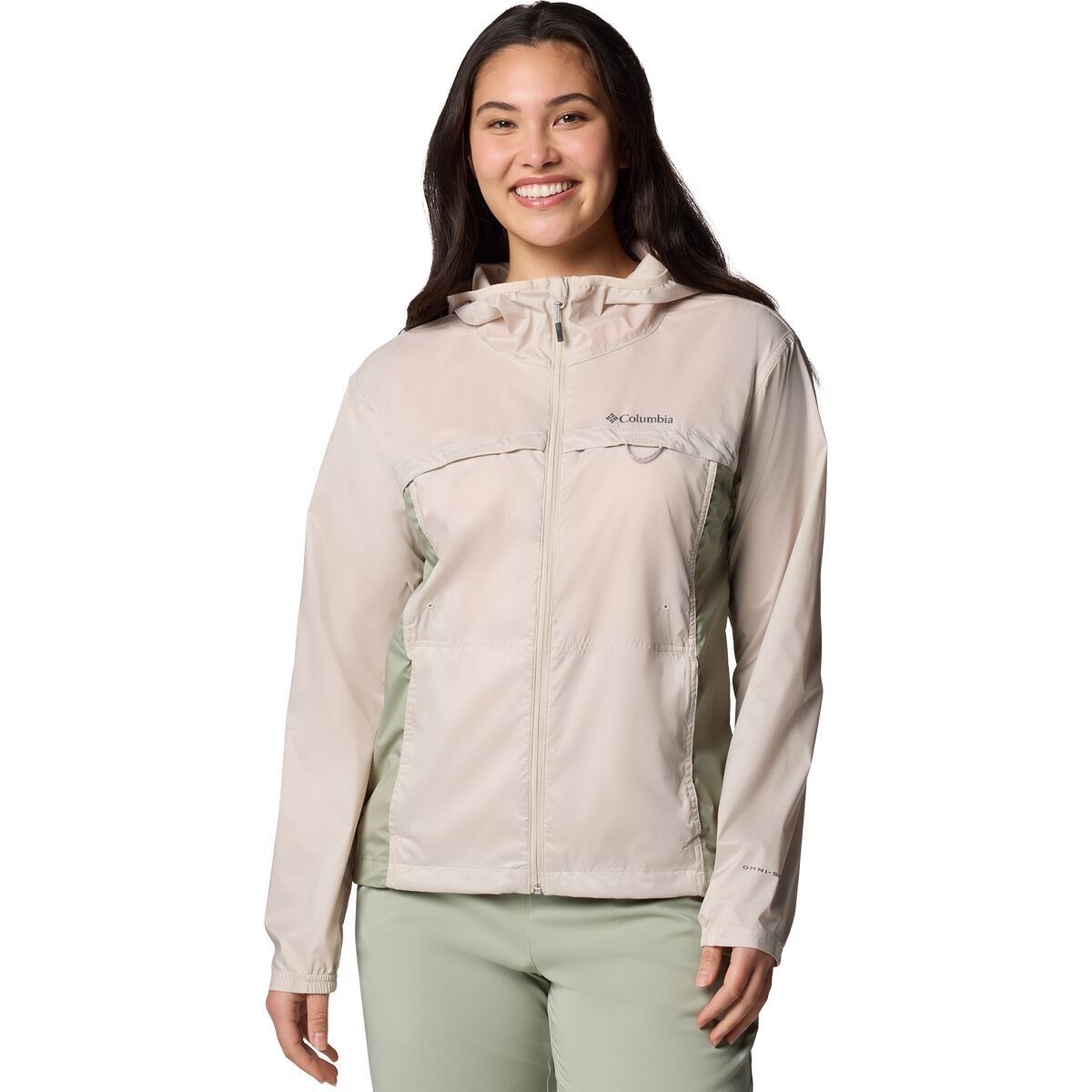 Columbia Crested Canyon Windbreaker Jacket - Women's Dark Stone/Safari, XS