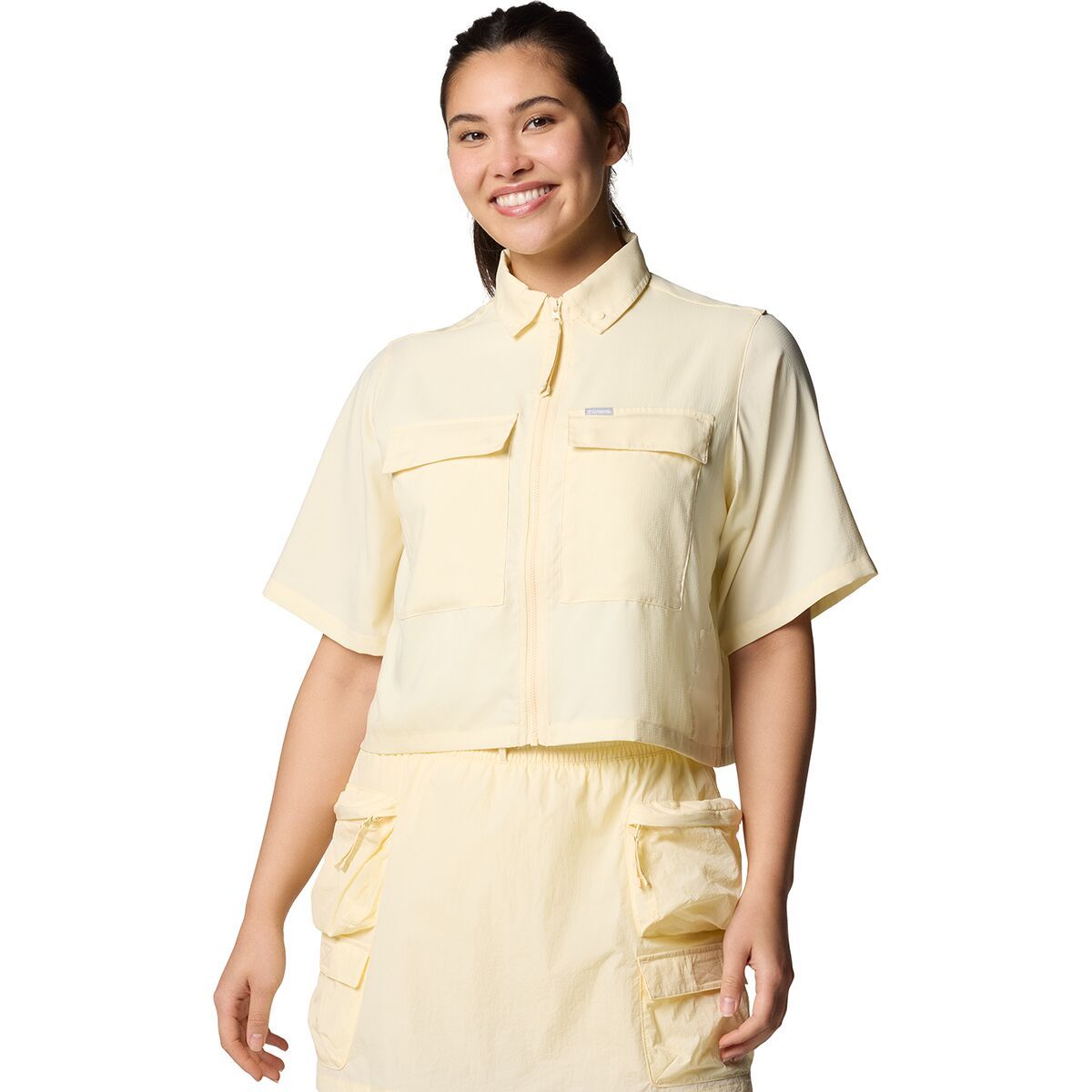 Columbia Elevated View Utility Short-Sleeve Shirt - Women's Lemon Wash, XL