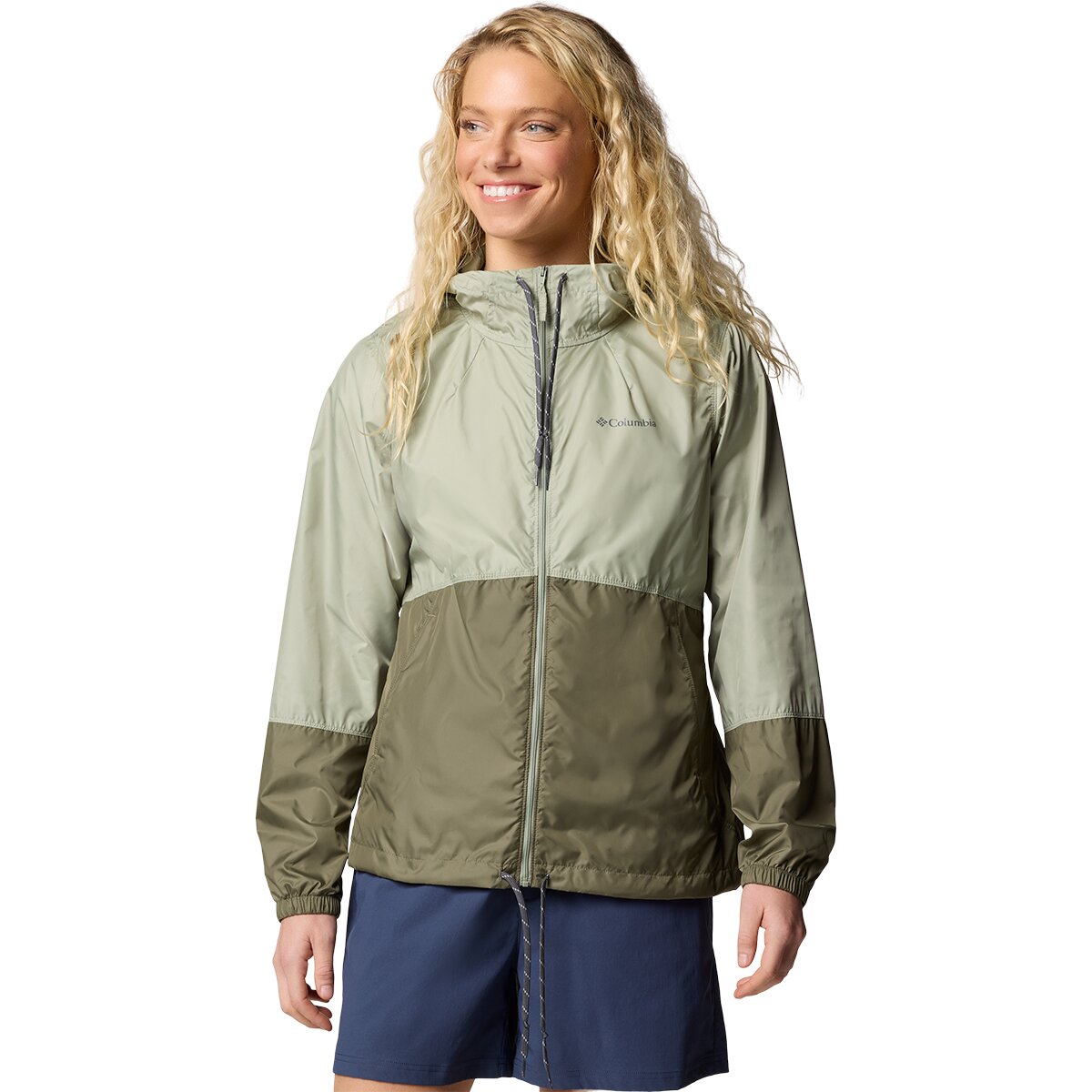 Image of Columbia Flash Forward II Windbreaker - Women's Safari/Stone Green, XL