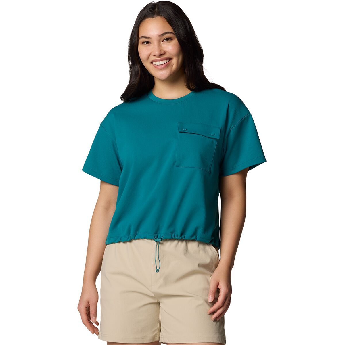 Image of Columbia Granite Point Knit Short-Sleeve Shirt - Women's River Blue, M