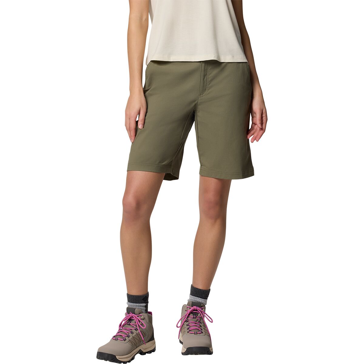 Image of Columbia Leslie Falls II 9in Long Short - Women's Stone Green, 12