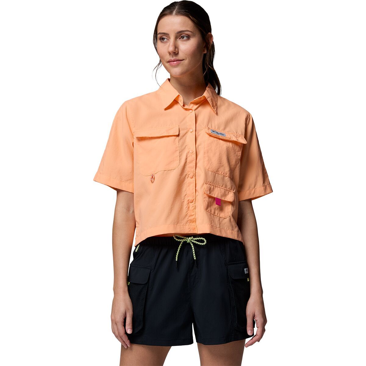 Image of Columbia PFG Open Water Short-Sleeve Shirt - Women's Bright Nectar, M