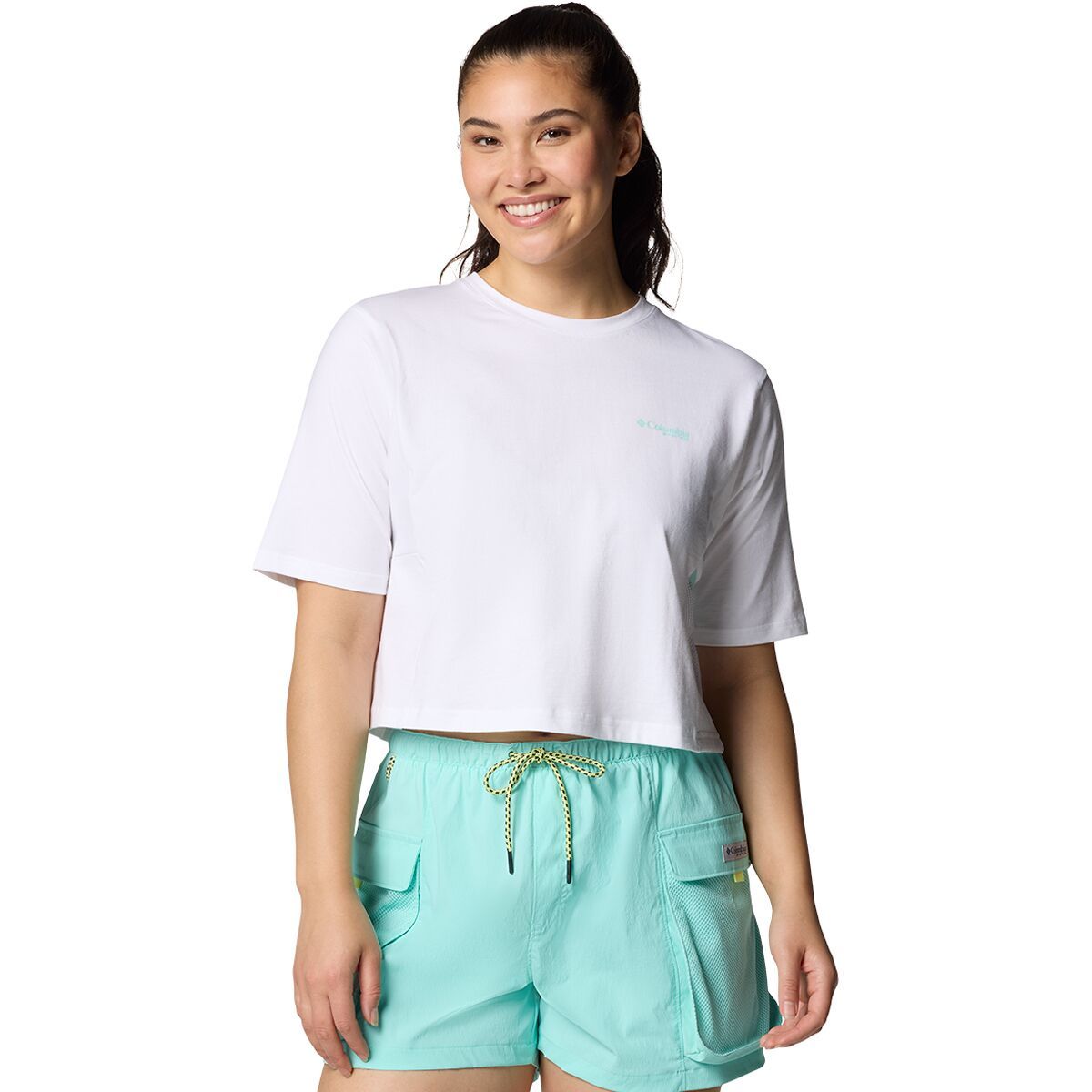 Image of Columbia PFG Open Water Short-Sleeve T-Shirt - Women's White/White, L
