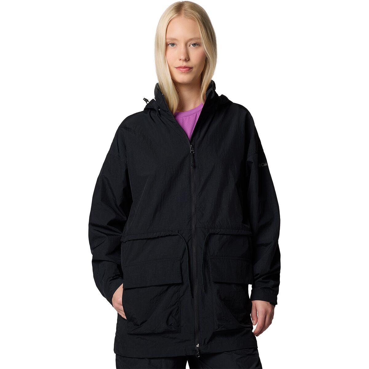 Image of Columbia Paracutie Mid Cargo Windbreaker - Women's Moonvista, L