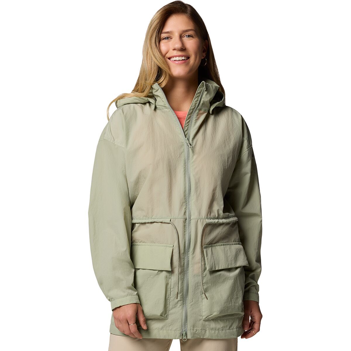 Image of Columbia Paracutie Mid Cargo Windbreaker - Women's Safari, XL