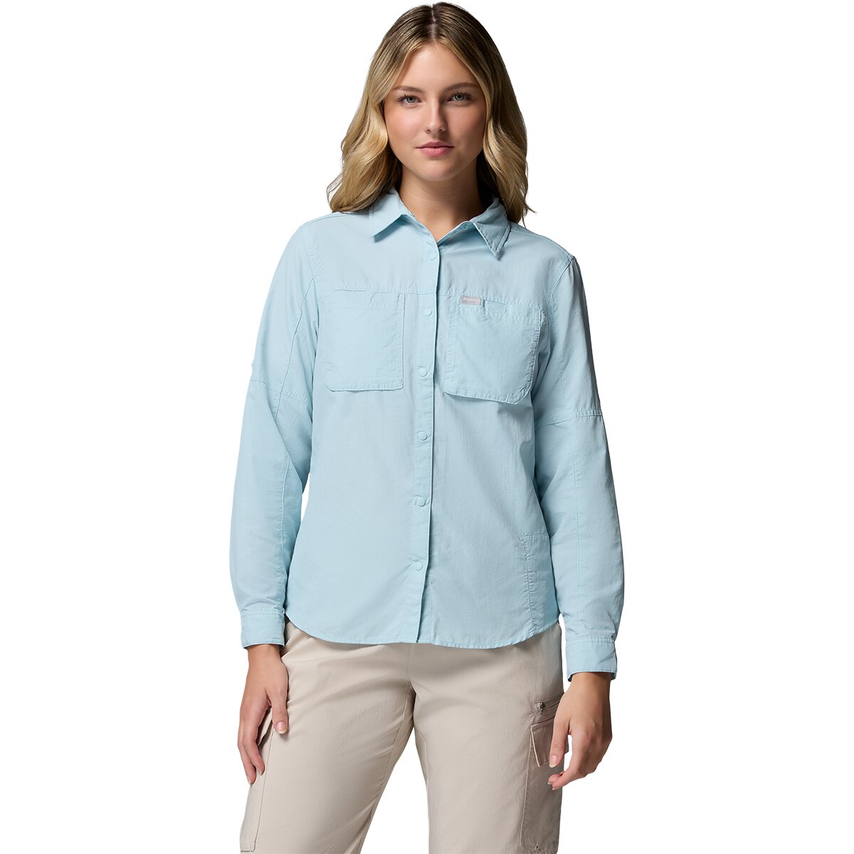 Image of Columbia Skien Valley Long-Sleeve Shirt - Women's Marine Light, M