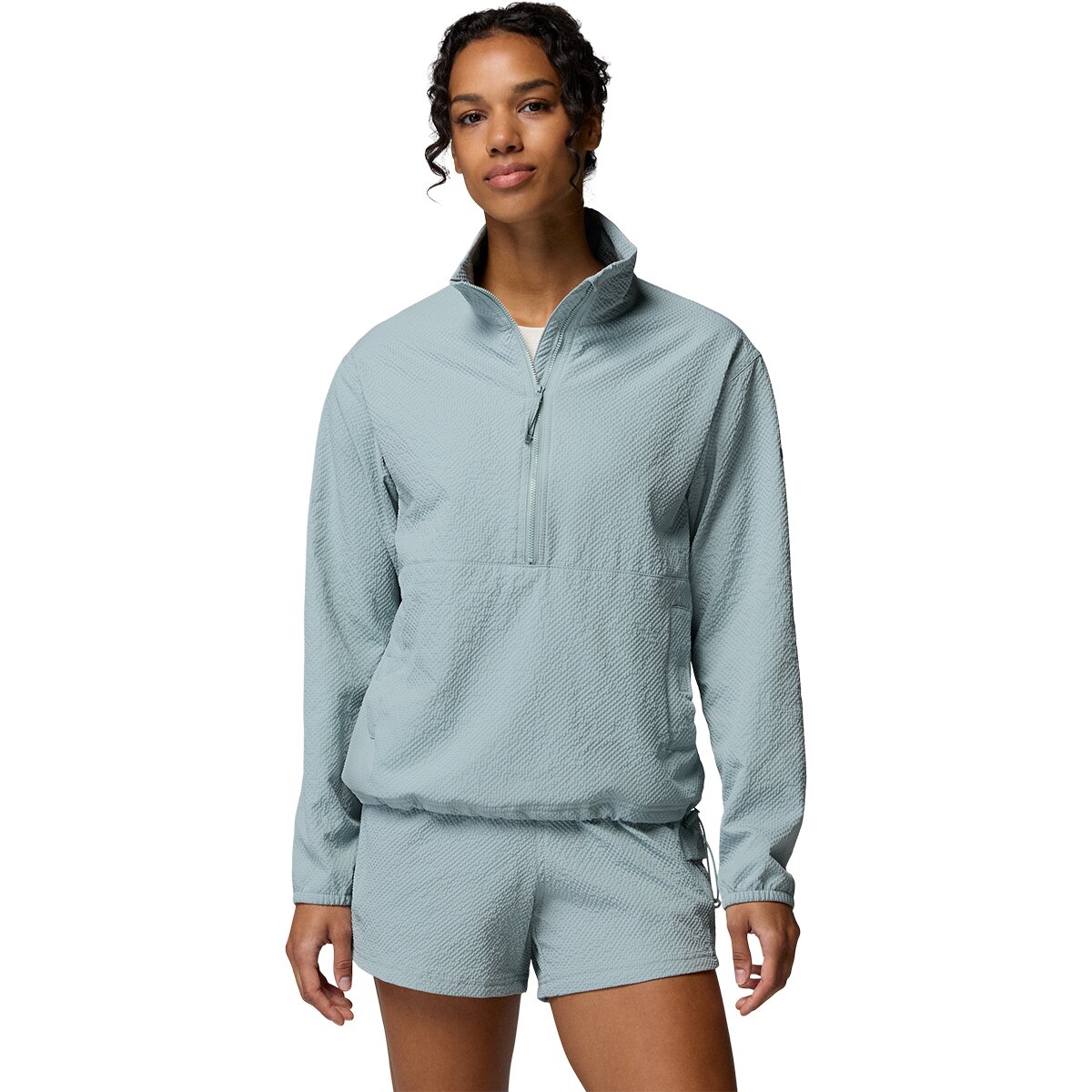 Image of Columbia Sucker For Summer 1/2-Zip Crew Sweatshirt - Women's Crushed Blue, XS
