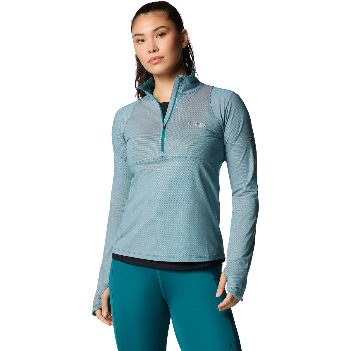 Image of Columbia Summit Valley Long-Sleeve Half-Zip Jacket - Women's River Blue, M