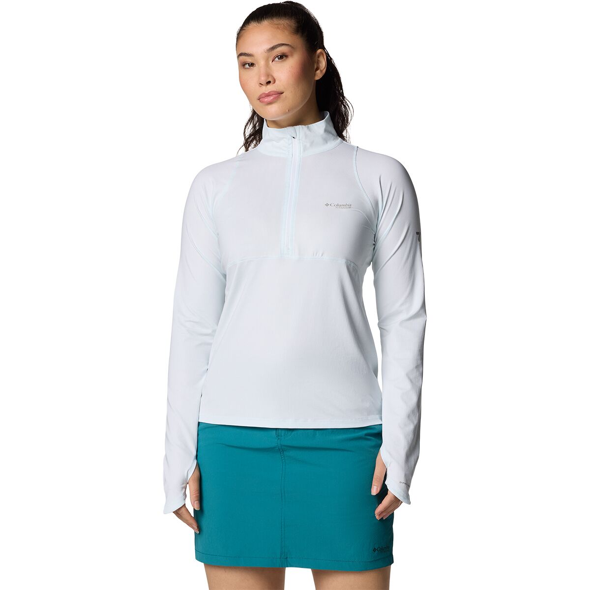 Image of Columbia Summit Valley Long-Sleeve Half-Zip Jacket - Women's White, XL