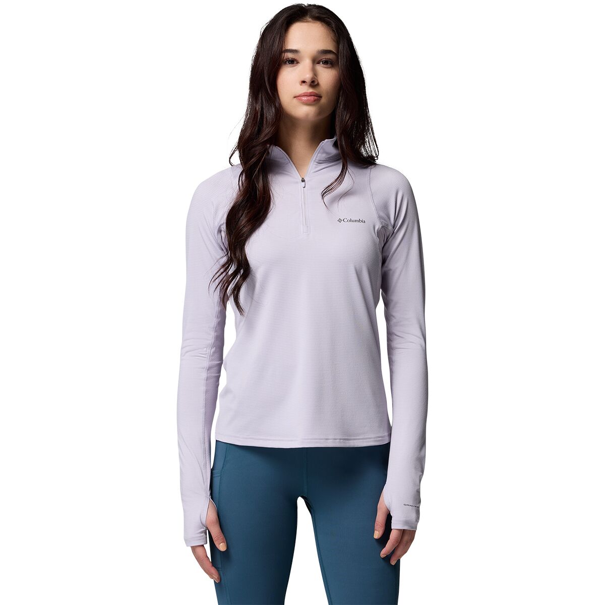 Image of Columbia Weekend Ascent Half-Zip Shirt - Women's Lavender Pearl, XL