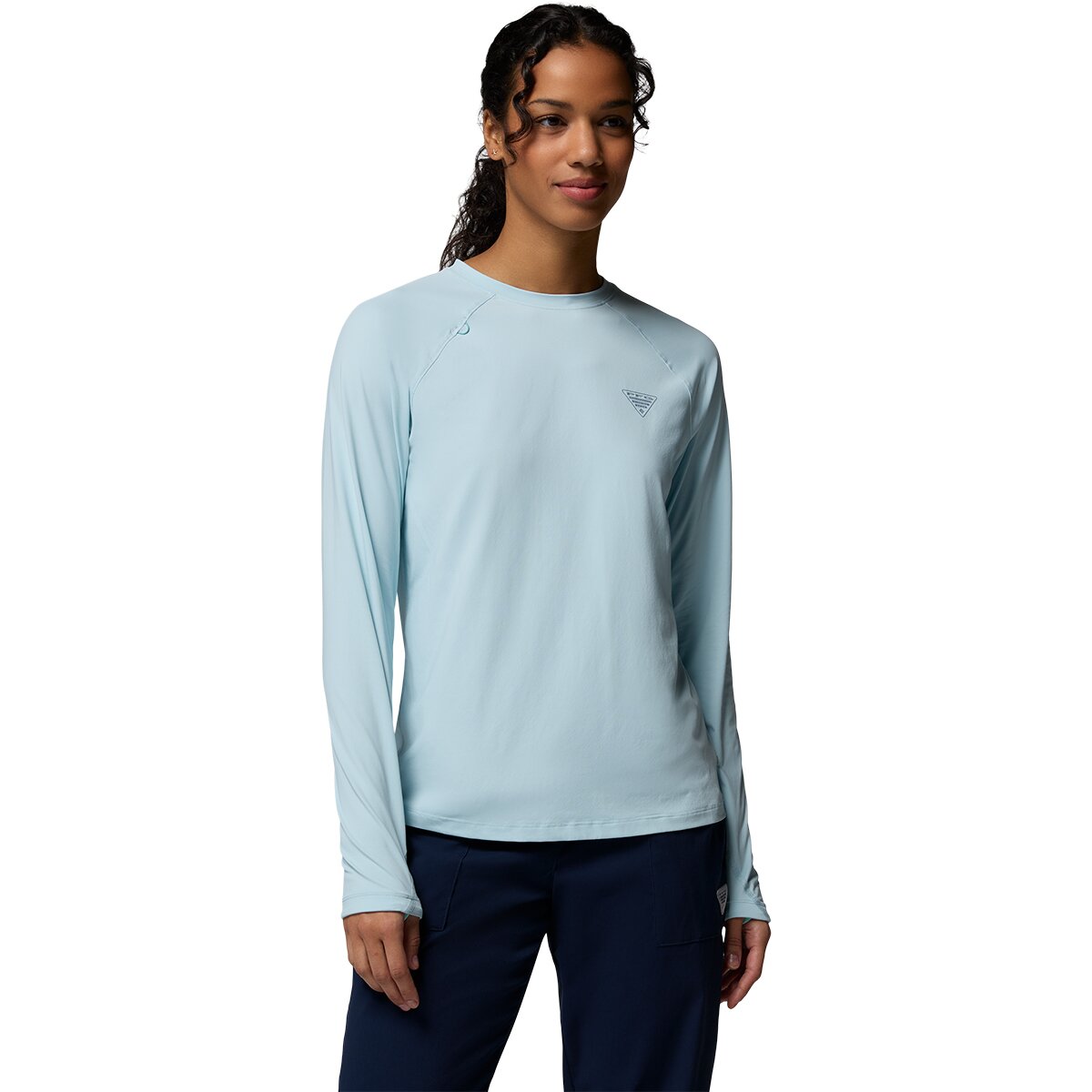 Image of Columbia Wild Cast Sun Long-Sleeve Shirt - Women's Marine Light, M