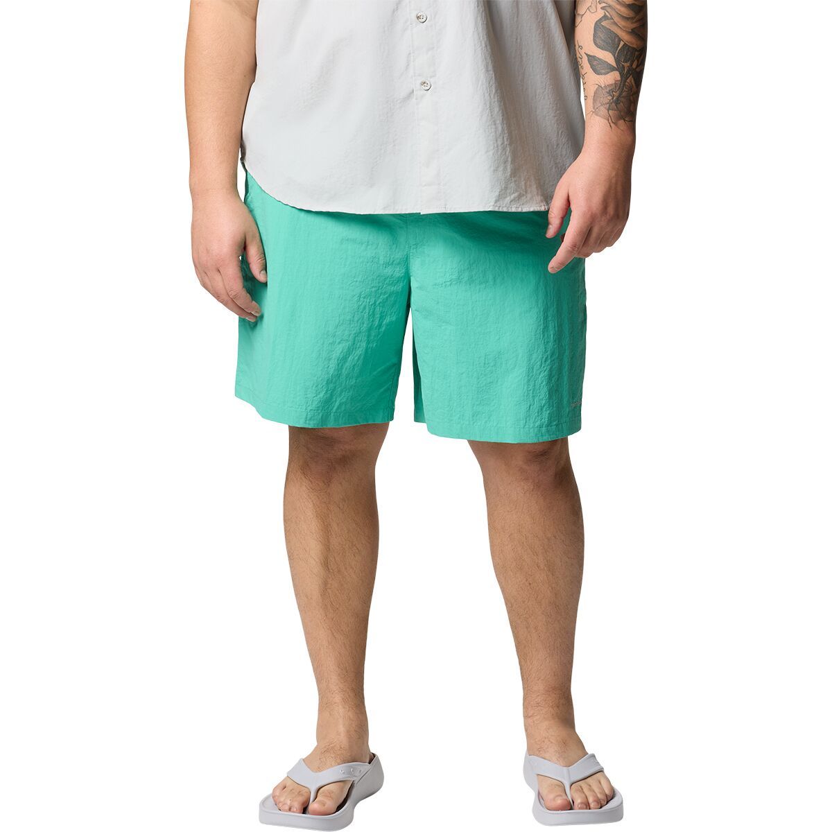 Image of Columbia Backcast IV 8in Water Short - Men's Glaze Green, M