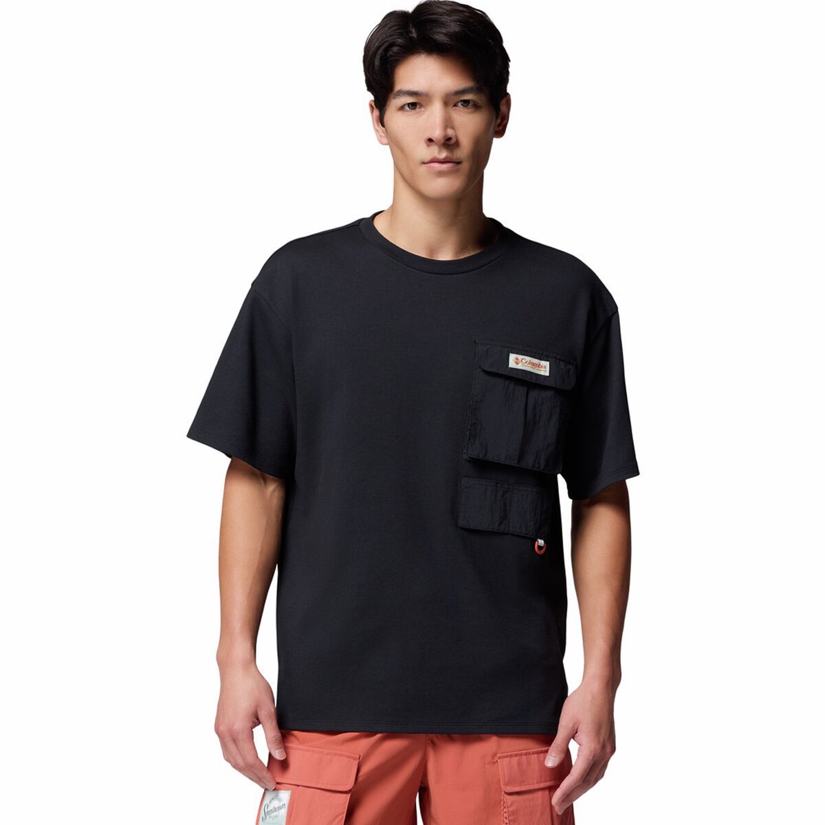 Image of Columbia Cove Beach Pocket T-Shirt - Men's Black, L