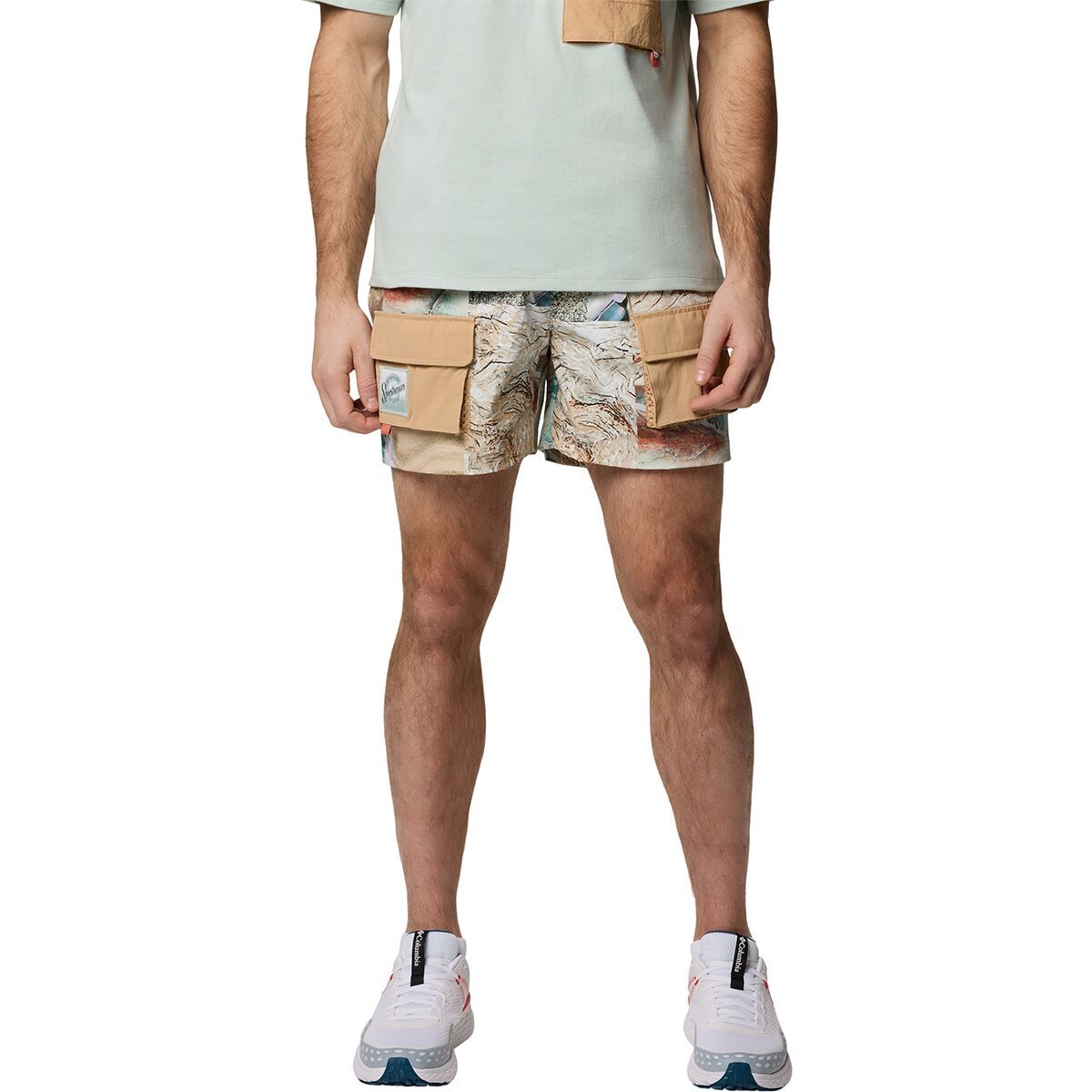 Image of Columbia Cove Beach Printed 5in Short - Men's Cool Green Coastal, XL