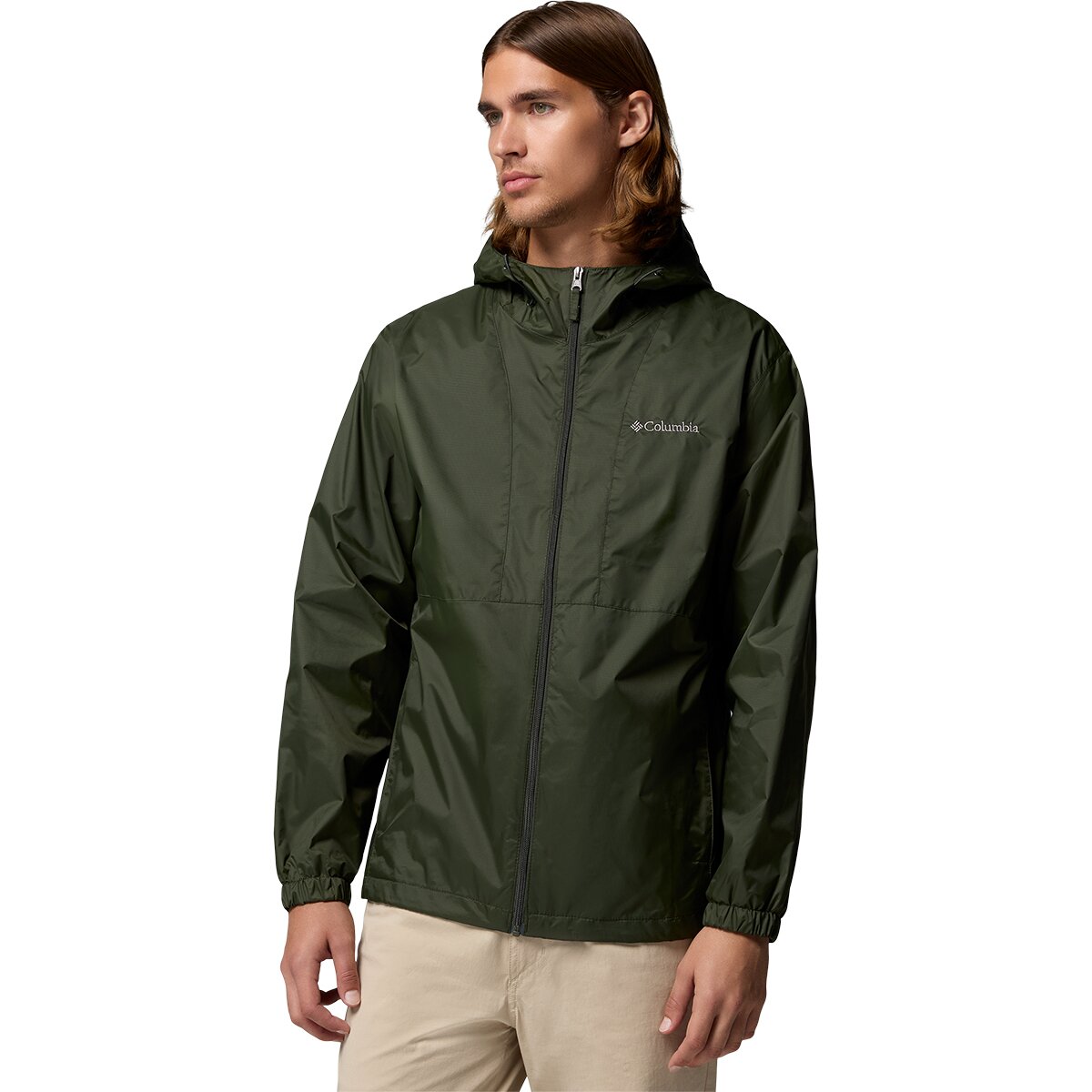 Image of Columbia Glenbrook Bend Rain Jacket - Men's Greenscape, XXL