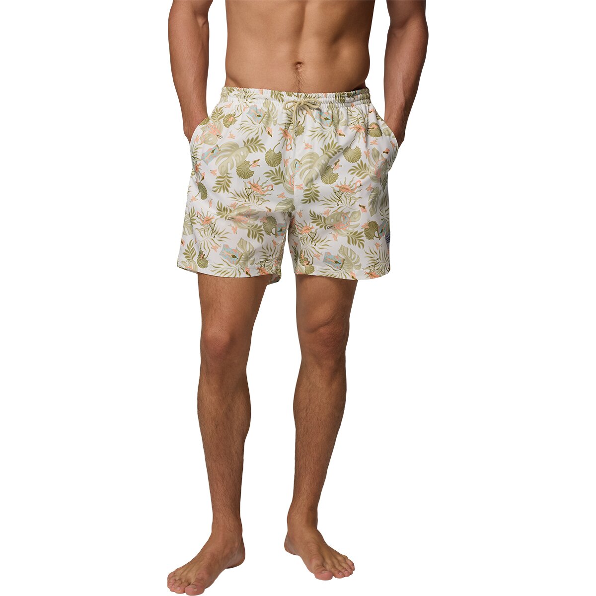 Image of Columbia PFG Rambler Printed 8in Water Short - Men's Sea Salt Inagua, XXL