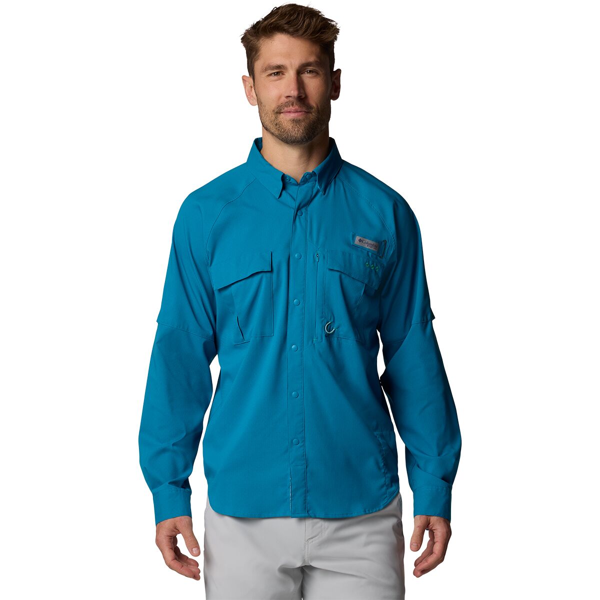 Image of Columbia Shadowcaster Zero Long-Sleeve Shirt - Men's Blue Echo, XXL
