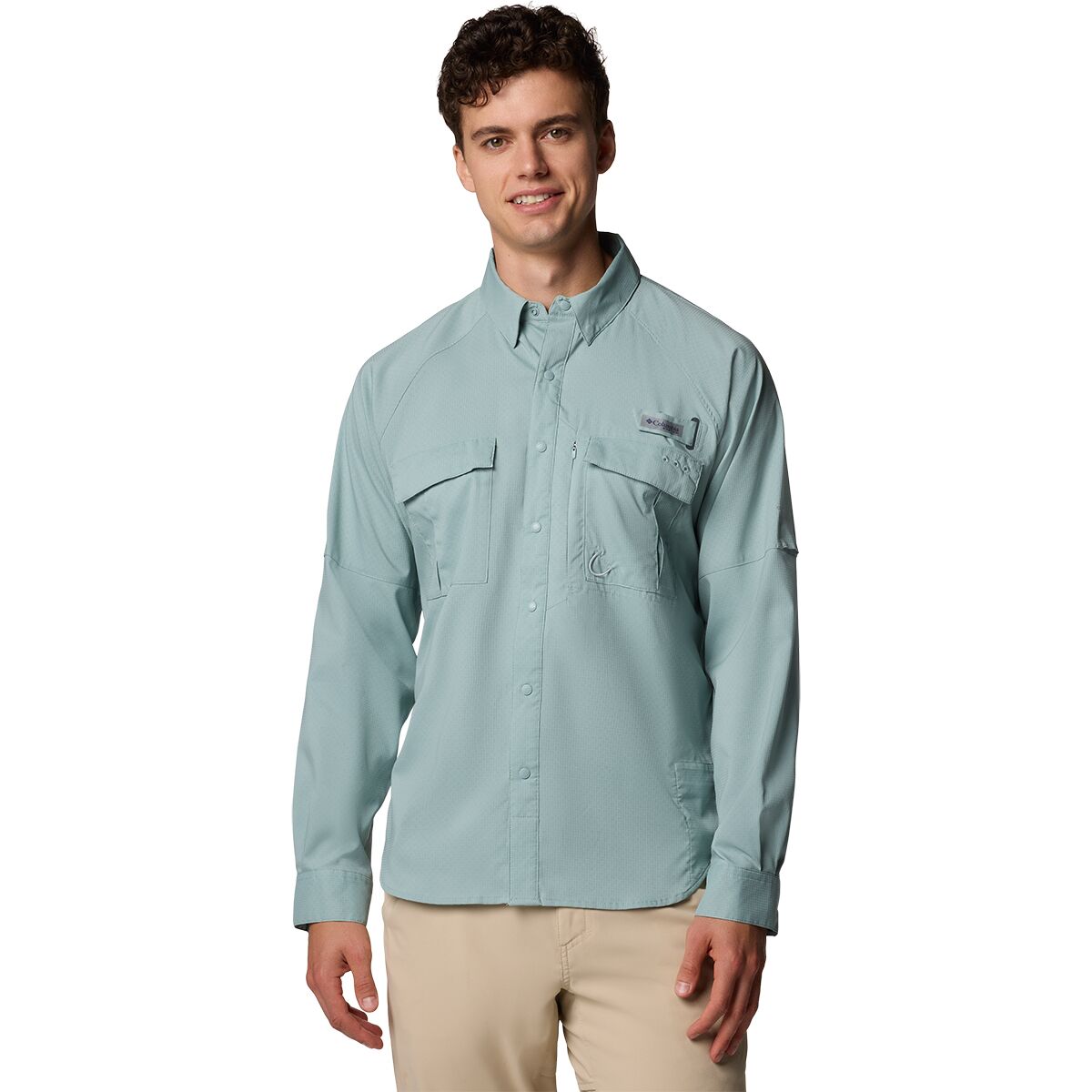 Image of Columbia Shadowcaster Zero Long-Sleeve Shirt - Men's Crushed Blue, S