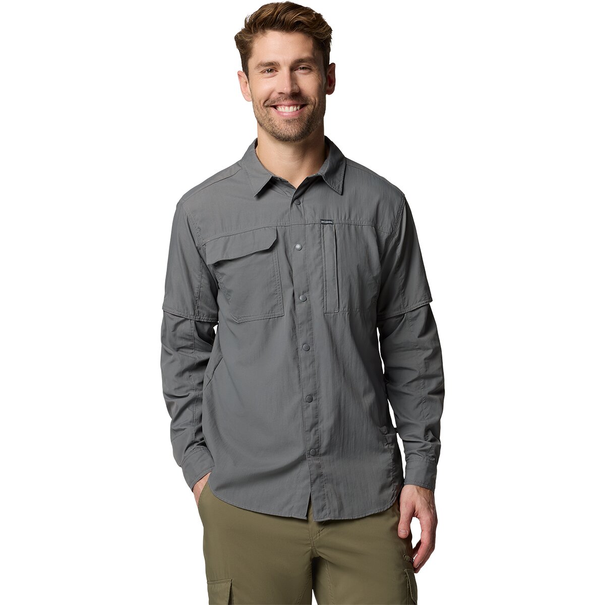 Columbia Skien Valley Long-Sleeve Shirt - Men's City Grey, M