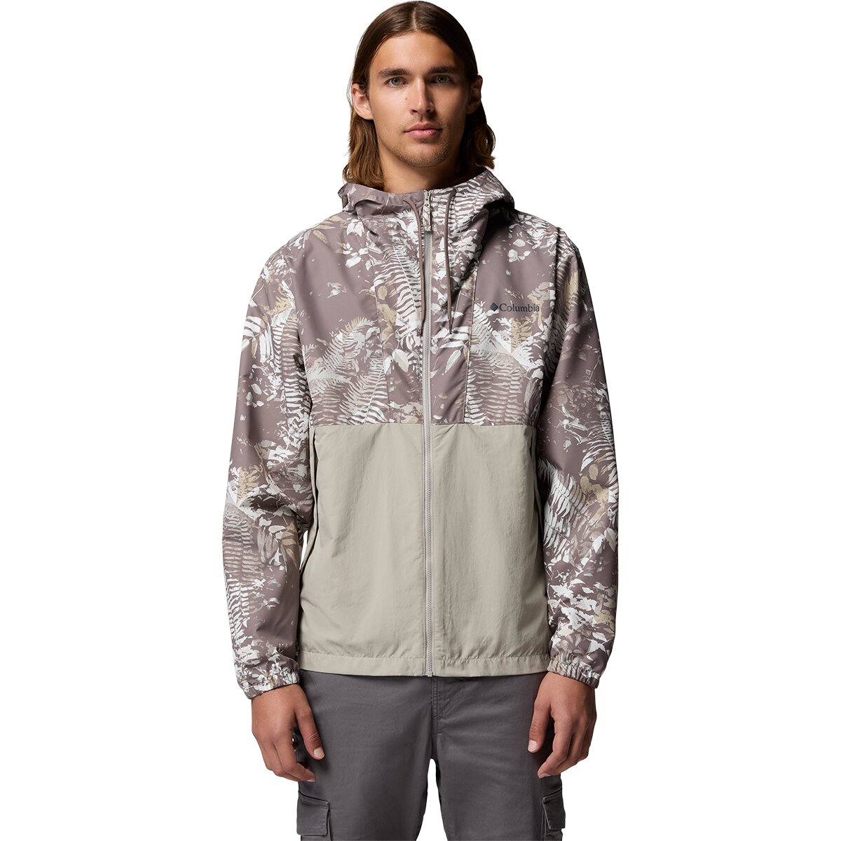 Image of Columbia Spire Valley Hooded Windbreaker - Men's Iron Geofern/Flint Grey, XXL