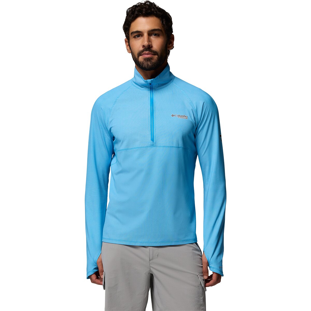Image of Columbia Summit Valley Long-Sleeve 1/2-Zip Top - Men's Compass Blue, S