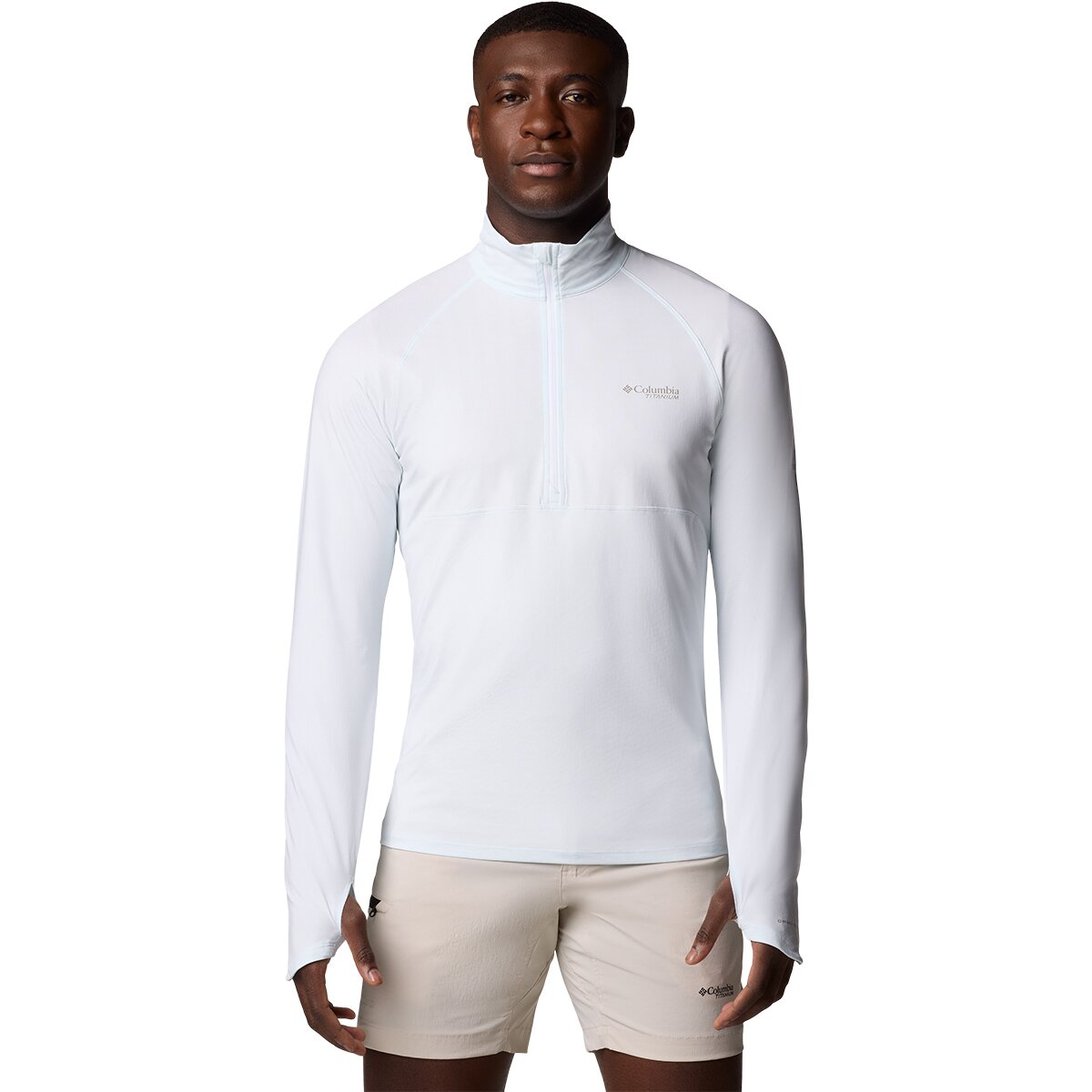 Image of Columbia Summit Valley Long-Sleeve 1/2-Zip Top - Men's White, M