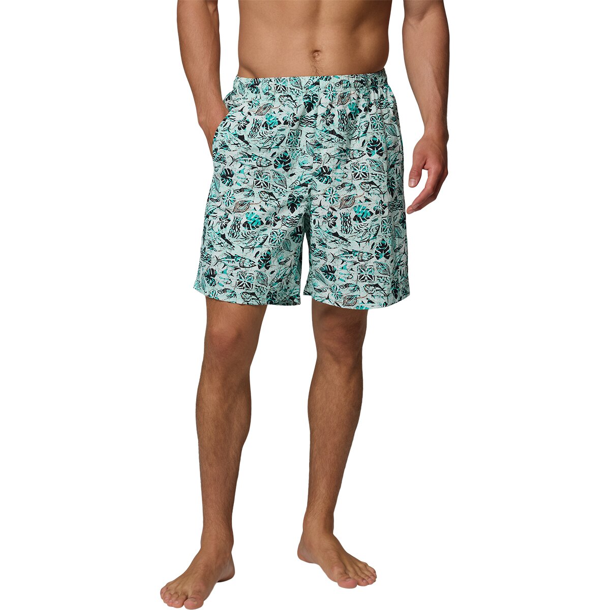 Image of Columbia Super Backcast II 8in Water Short - Men's Gulf Stream Bluewaters, L