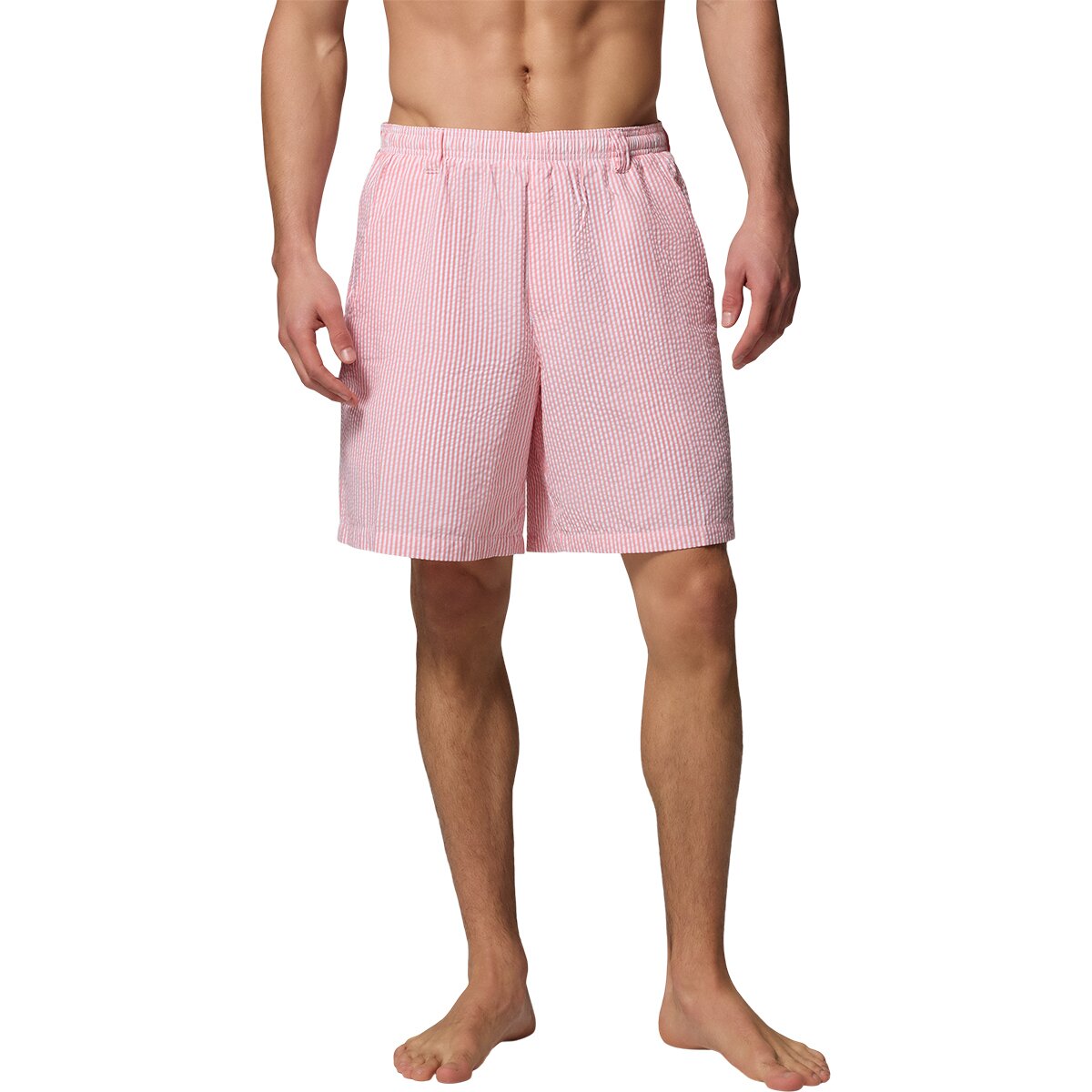 Image of Columbia Super Backcast II 8in Water Short - Men's Melonade Seersucker, S