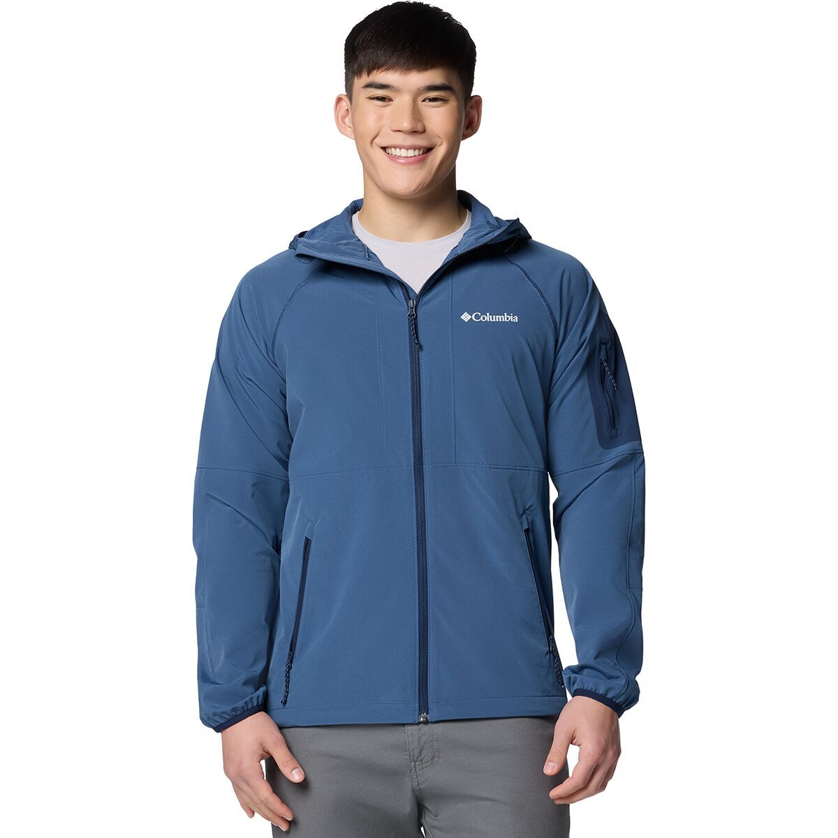 Image of Columbia Tall Heights II Hooded Softshell - Men's Dark Mountain, XL