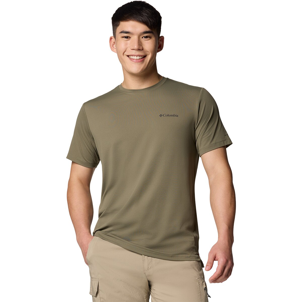 Image of Columbia Tech Trail Utility Short-Sleeve Crew - Men's Stone Green, L
