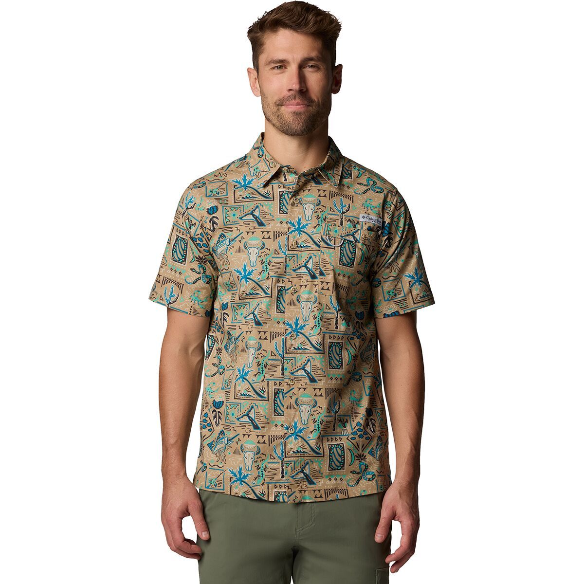 Image of Columbia Wild Cast Camp Shirt - Men's Beach Bajabound, L