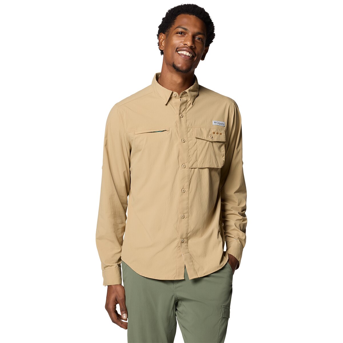 Image of Columbia Wild Cast Long-Sleeve Shirt - Men's Beach, S