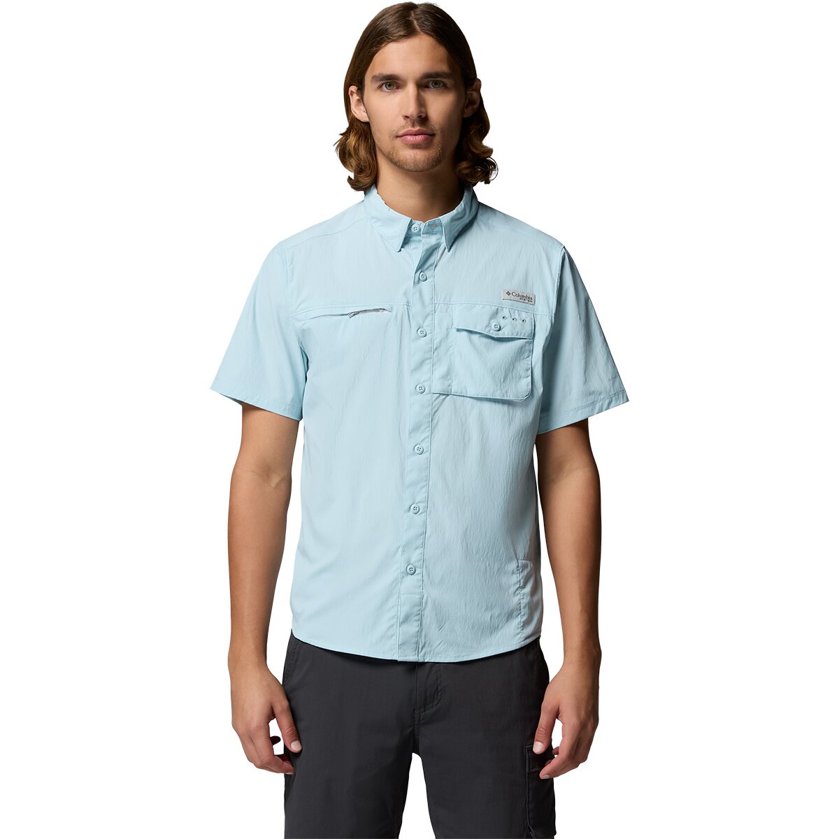 Image of Columbia Wild Cast Short-Sleeve Shirt - Men's Marine Light, M