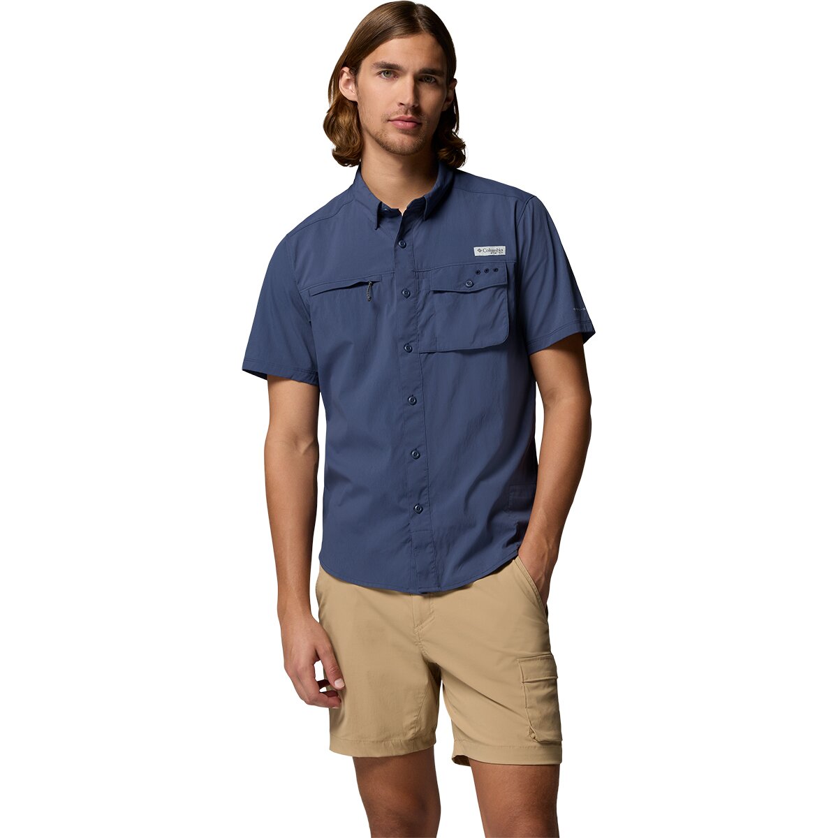 Image of Columbia Wild Cast Short-Sleeve Shirt - Men's Nocturnal, XL